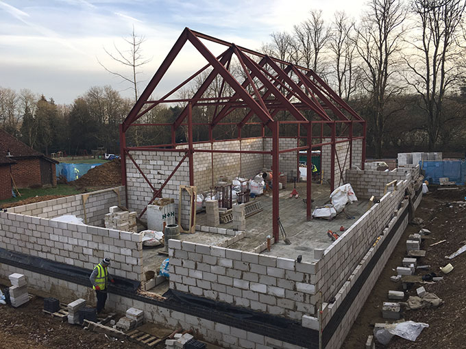 Ightham Scouts new pavilion takes shape